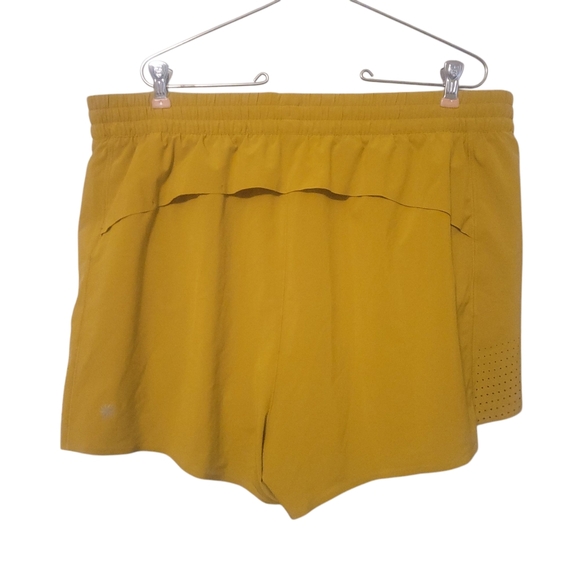 EUC Athleta Plus Size 1X Yellow Running Shorts | Elastic Waist Active Athleisure - Picture 5 of 7